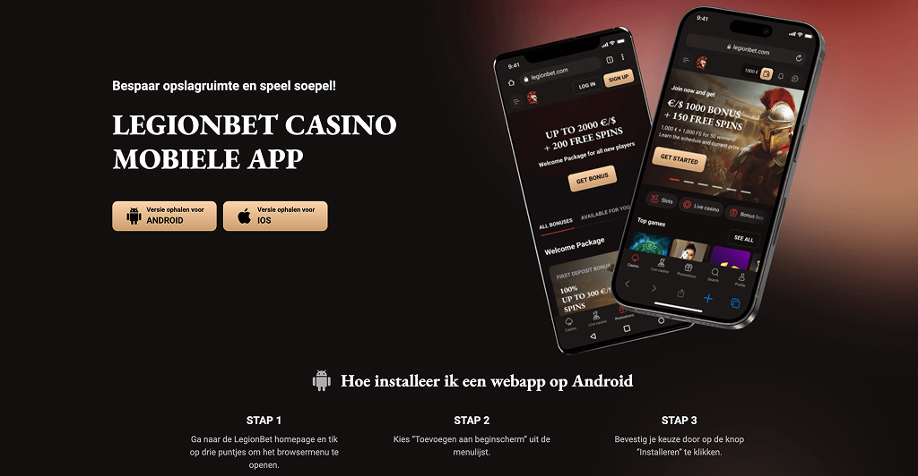 LegionBet Casino mobiele app